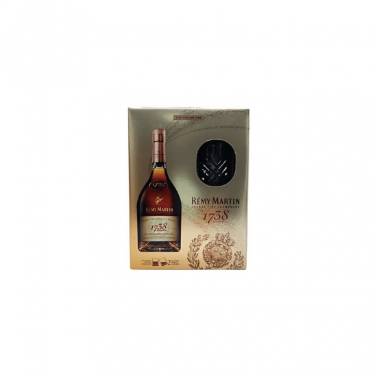 Pack Cognac Remy Martin 1738 700ml + 2 Vasos