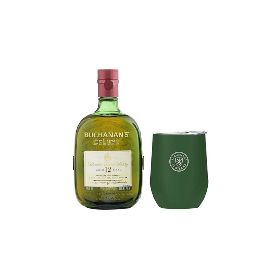 Kit Whisky Buchanan's 12Y 750ml + Vaso Metálico 12 Oz