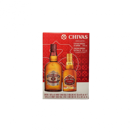 Kit Whisky Chivas Regal 12y 750ml + Chivas Extra Sherry 375ml