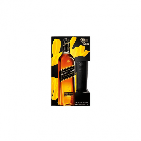 Whisky Johnnie Walker Etiqueta Negra 750 ml + Tumbler de Regalo