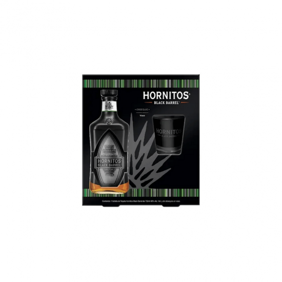 Kit Tequila Sauza Hornitos Black Barrel 750ml + 1 vaso