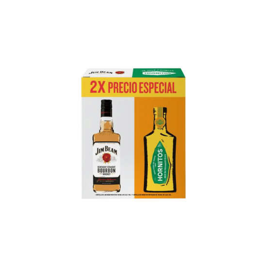Kit Tequila Sauza Hornitos Reposado 700ml + Whisky Jim Beam White 4y 750ml